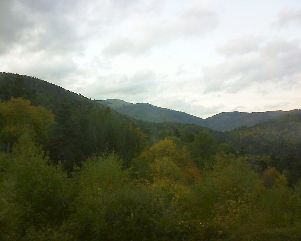 Le petit ballon vu depuis le Domaine Langmatt à Murbach le 12.10.2017 à 18:45 Le petit ballon (Alsace, Vosges) le 12.10.2017 à 18:45
