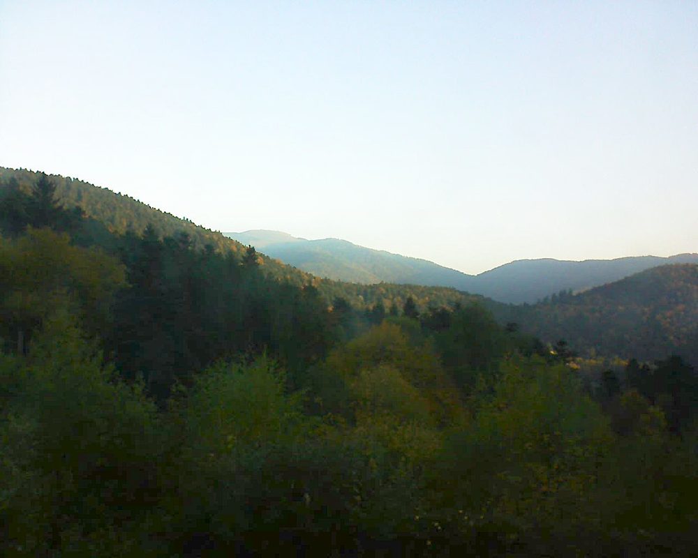 Le petit ballon vu depuis le Domaine Langmatt à Murbach le 14.10.2017 à 08:15 Le petit ballon (Alsace, Vosges) le 14.10.2017 à 08:15