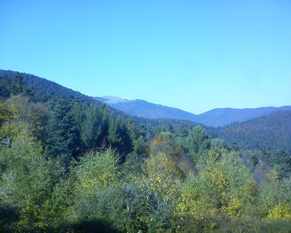 Le petit ballon vu depuis le Domaine Langmatt à Murbach le 15.10.2017 à 15:15 Le petit ballon (Alsace, Vosges) le 15.10.2017 à 15:15