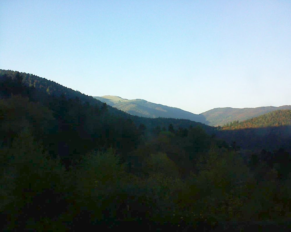 Le petit ballon vu depuis le Domaine Langmatt à Murbach le 15.10.2017 à 17:30 Le petit ballon (Alsace, Vosges) le 15.10.2017 à 17:30