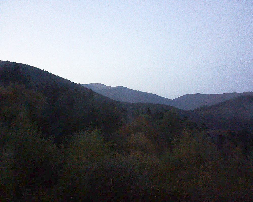 Le petit ballon vu depuis le Domaine Langmatt à Murbach le 15.10.2017 à 19:00 Le petit ballon (Alsace, Vosges) le 15.10.2017 à 19:00