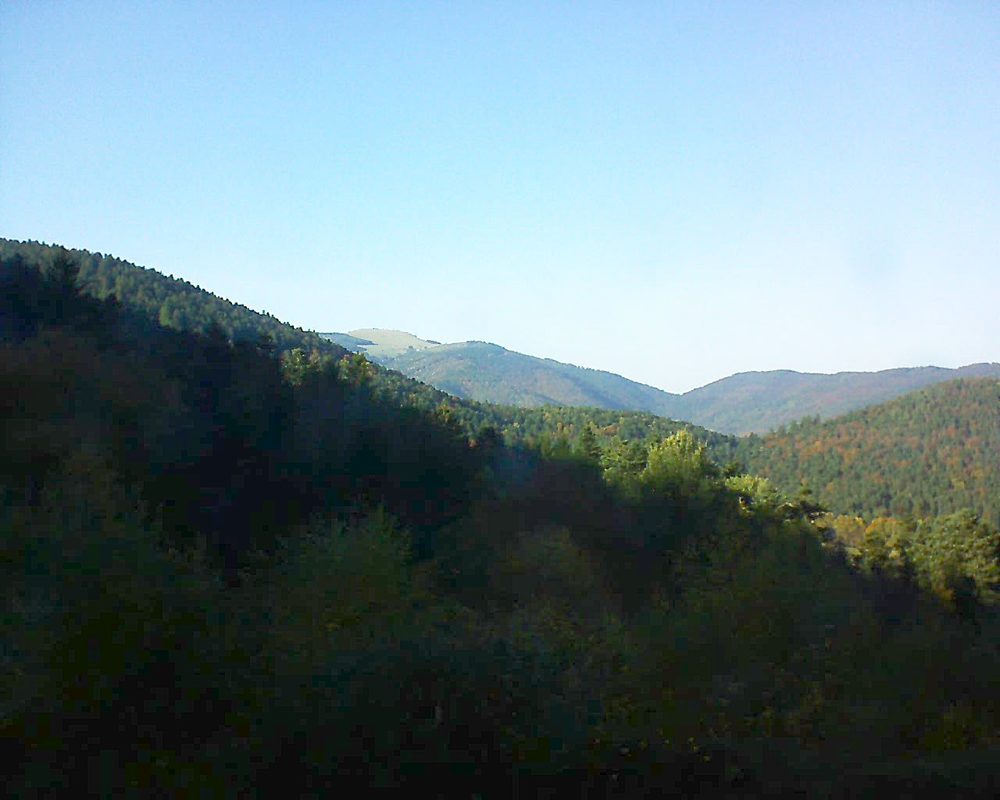 Le petit ballon vu depuis le Domaine Langmatt à Murbach le 16.10.2017 à 16:30 Le petit ballon (Alsace, Vosges) le 16.10.2017 à 16:30