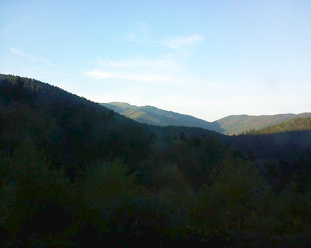 Le petit ballon vu depuis le Domaine Langmatt à Murbach le 17.10.2017 à 17:30 Le petit ballon (Alsace, Vosges) le 17.10.2017 à 17:30