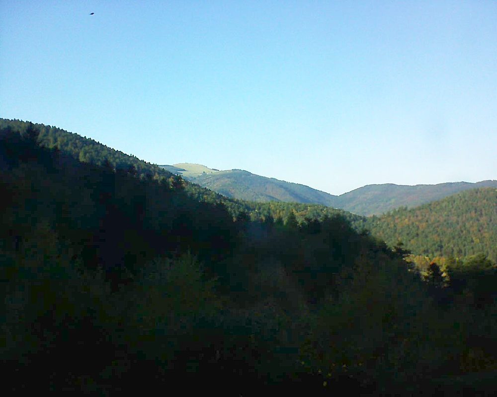Le petit ballon vu depuis le Domaine Langmatt à Murbach le 18.10.2017 à 16:30 Le petit ballon (Alsace, Vosges) le 18.10.2017 à 16:30