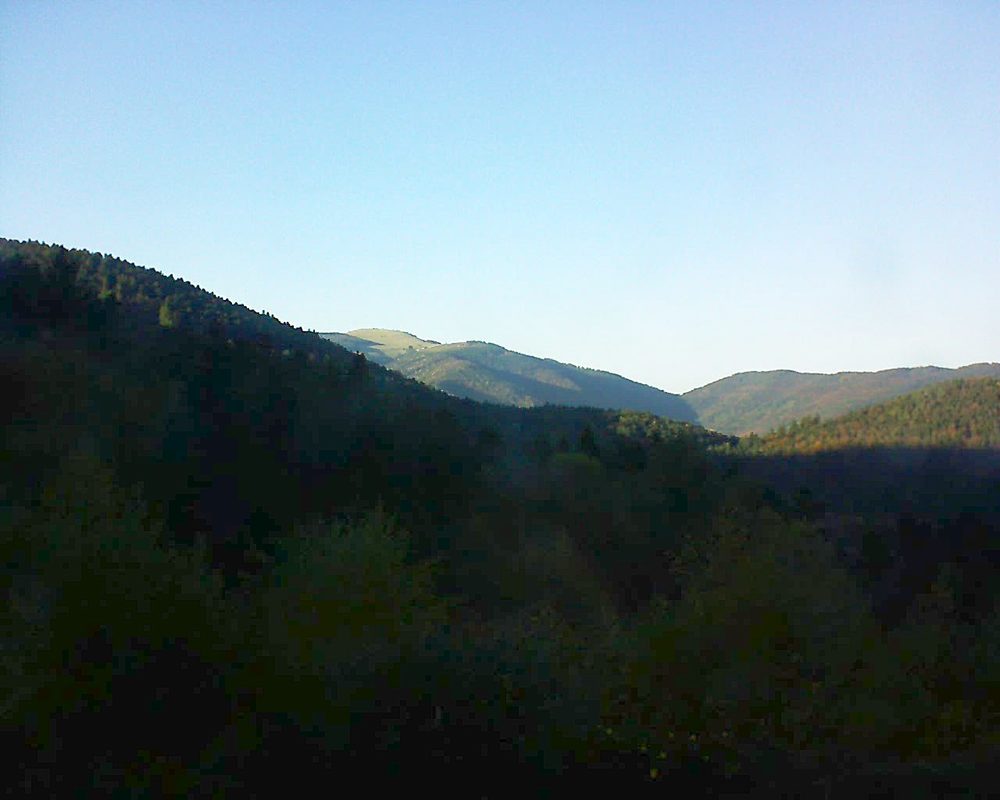 Le petit ballon vu depuis le Domaine Langmatt à Murbach le 18.10.2017 à 17:15 Le petit ballon (Alsace, Vosges) le 18.10.2017 à 17:15
