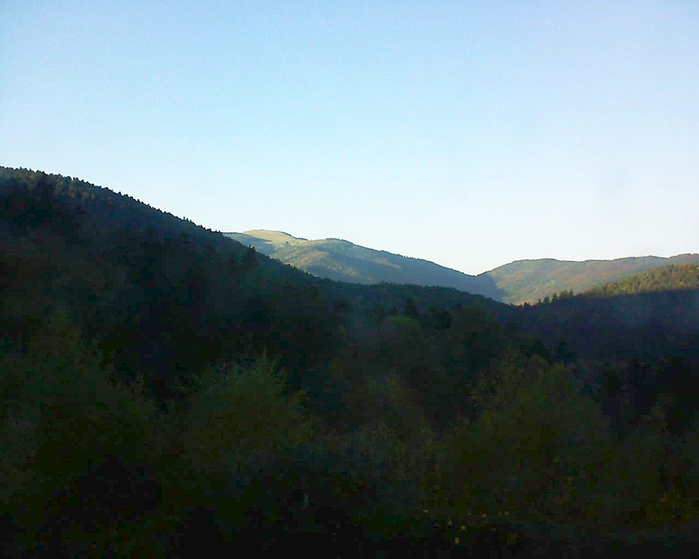 Le petit ballon vu depuis le Domaine Langmatt à Murbach le 18.10.2017 à 17:30 Le petit ballon (Alsace, Vosges) le 18.10.2017 à 17:30