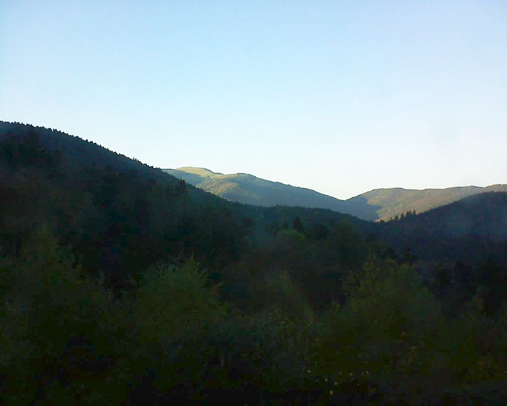 Le petit ballon vu depuis le Domaine Langmatt à Murbach le 18.10.2017 à 17:45 Le petit ballon (Alsace, Vosges) le 18.10.2017 à 17:45