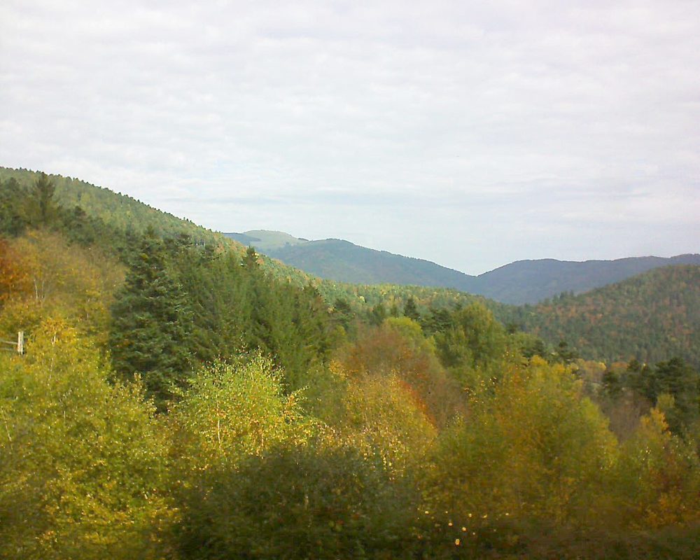 Le petit ballon vu depuis le Domaine Langmatt à Murbach le 19.10.2017 à 11:45 Le petit ballon (Alsace, Vosges) le 19.10.2017 à 11:45