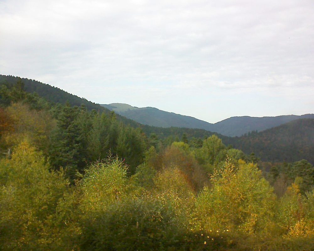 Le petit ballon vu depuis le Domaine Langmatt à Murbach le 19.10.2017 à 15:30 Le petit ballon (Alsace, Vosges) le 19.10.2017 à 15:30