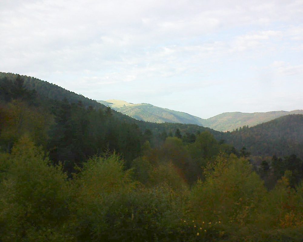 Le petit ballon vu depuis le Domaine Langmatt à Murbach le 19.10.2017 à 16:45 Le petit ballon (Alsace, Vosges) le 19.10.2017 à 16:45