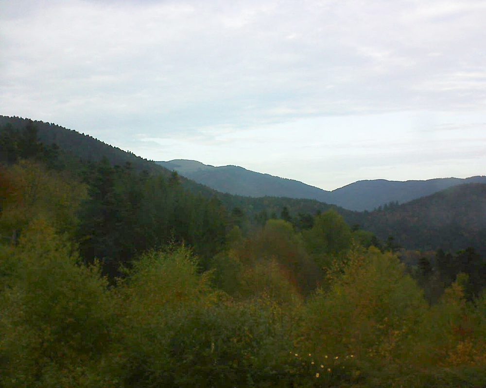 Le petit ballon vu depuis le Domaine Langmatt à Murbach le 19.10.2017 à 17:30 Le petit ballon (Alsace, Vosges) le 19.10.2017 à 17:30