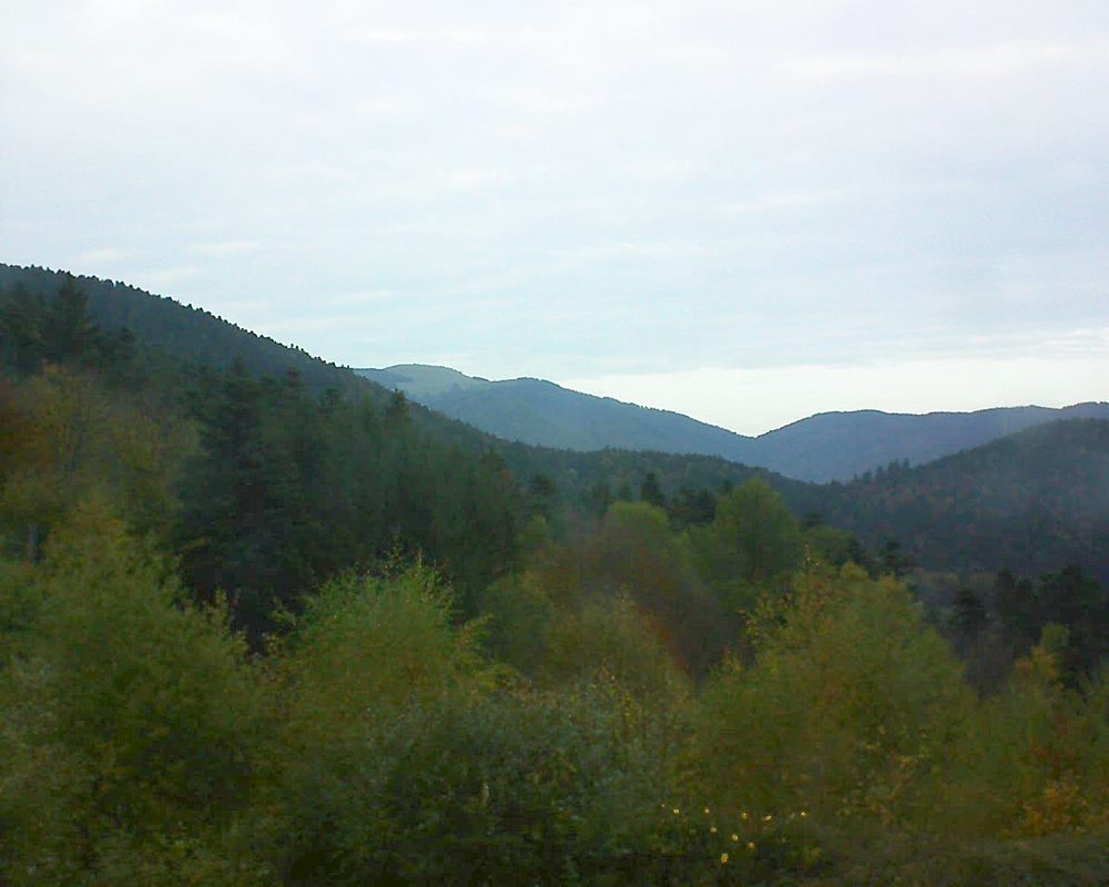 Le petit ballon vu depuis le Domaine Langmatt à Murbach le 19.10.2017 à 18:00 Le petit ballon (Alsace, Vosges) le 19.10.2017 à 18:00