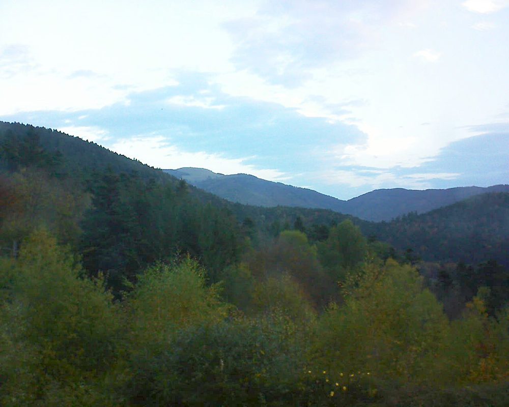 Le petit ballon vu depuis le Domaine Langmatt à Murbach le 20.10.2017 à 08:15 Le petit ballon (Alsace, Vosges) le 20.10.2017 à 08:15