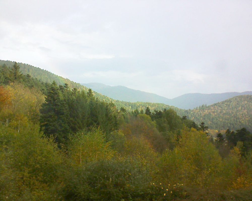 Le petit ballon vu depuis le Domaine Langmatt à Murbach le 20.10.2017 à 10:30 Le petit ballon (Alsace, Vosges) le 20.10.2017 à 10:30