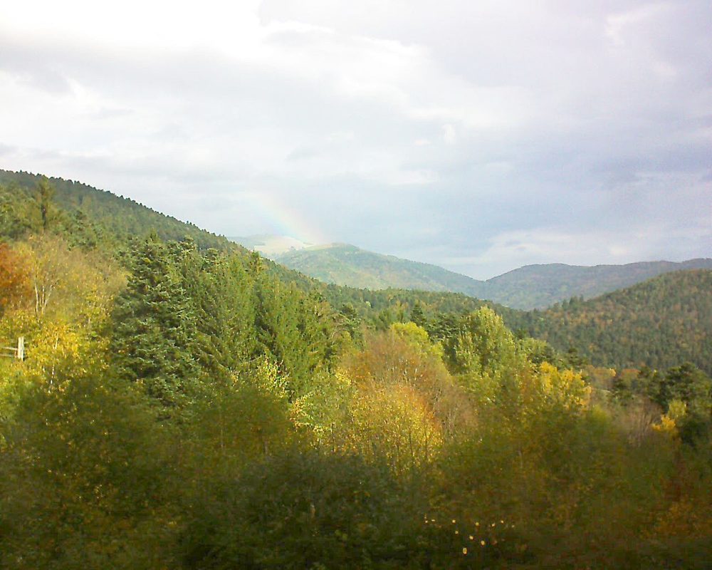 Le petit ballon vu depuis le Domaine Langmatt à Murbach le 20.10.2017 à 11:15 Le petit ballon (Alsace, Vosges) le 20.10.2017 à 11:15