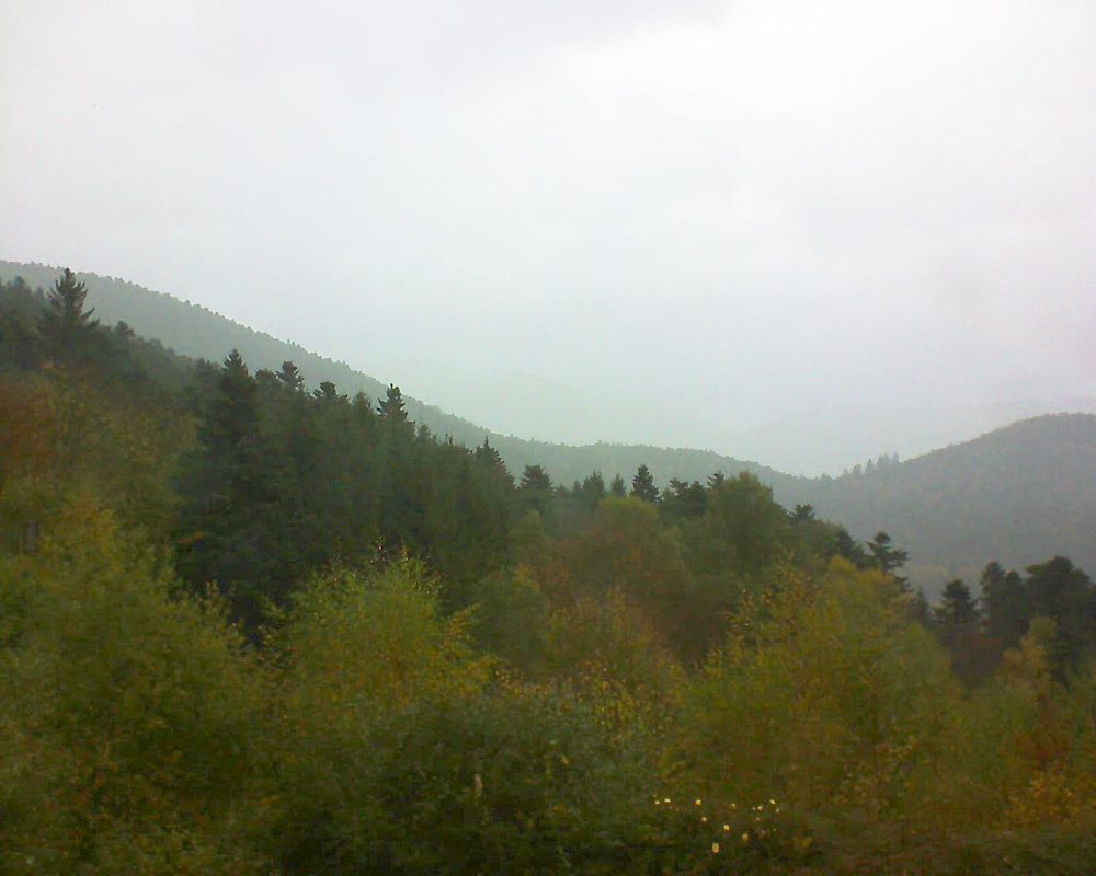 Le petit ballon vu depuis le Domaine Langmatt à Murbach le 20.10.2017 à 13:00 Le petit ballon (Alsace, Vosges) le 20.10.2017 à 13:00