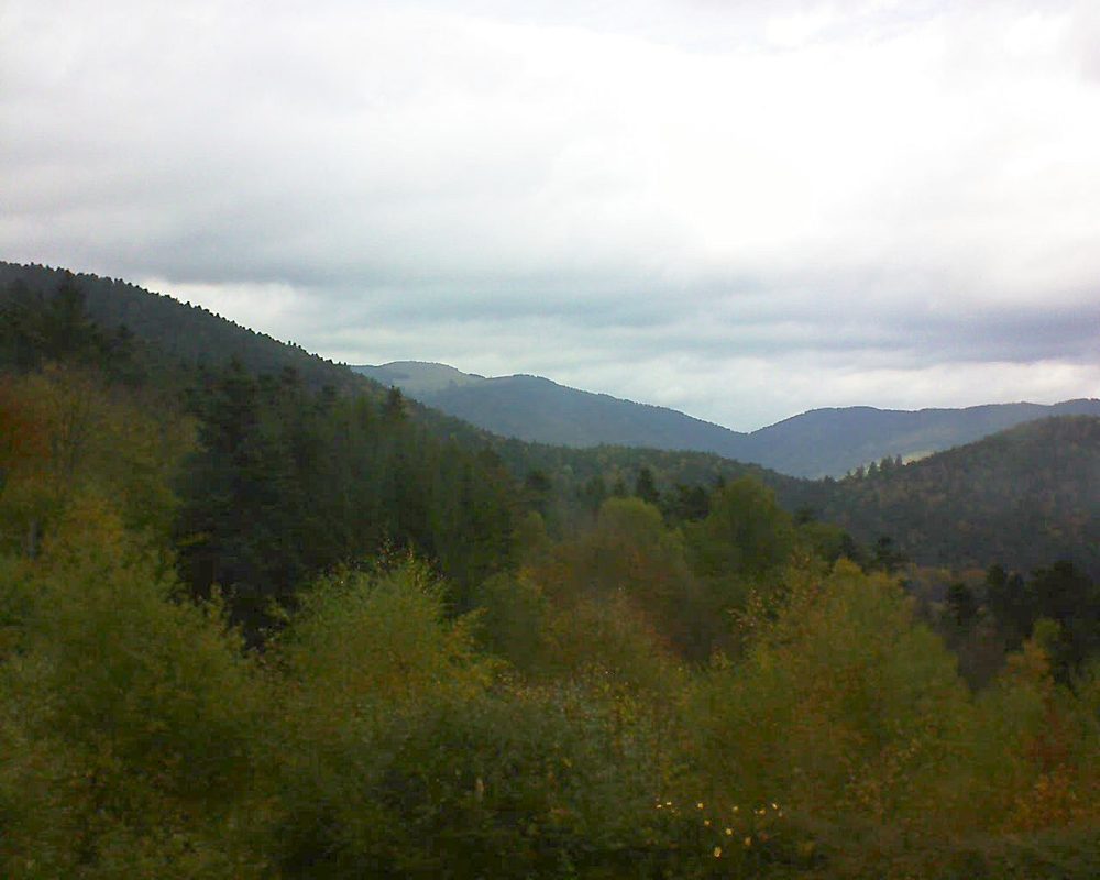 Le petit ballon vu depuis le Domaine Langmatt à Murbach le 20.10.2017 à 14:30 Le petit ballon (Alsace, Vosges) le 20.10.2017 à 14:30