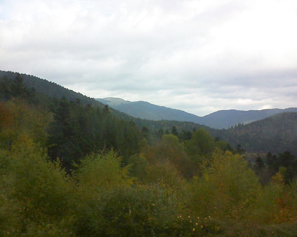 Le petit ballon vu depuis le Domaine Langmatt à Murbach le 20.10.2017 à 15:30 Le petit ballon (Alsace, Vosges) le 20.10.2017 à 15:30
