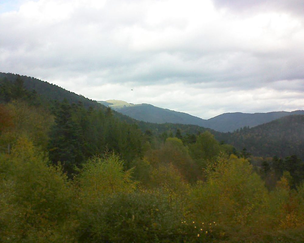 Le petit ballon vu depuis le Domaine Langmatt à Murbach le 20.10.2017 à 16:00 Le petit ballon (Alsace, Vosges) le 20.10.2017 à 16:00