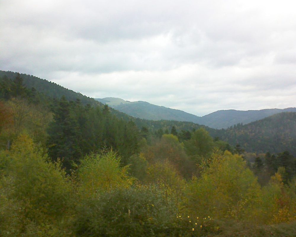 Le petit ballon vu depuis le Domaine Langmatt à Murbach le 20.10.2017 à 17:15 Le petit ballon (Alsace, Vosges) le 20.10.2017 à 17:15