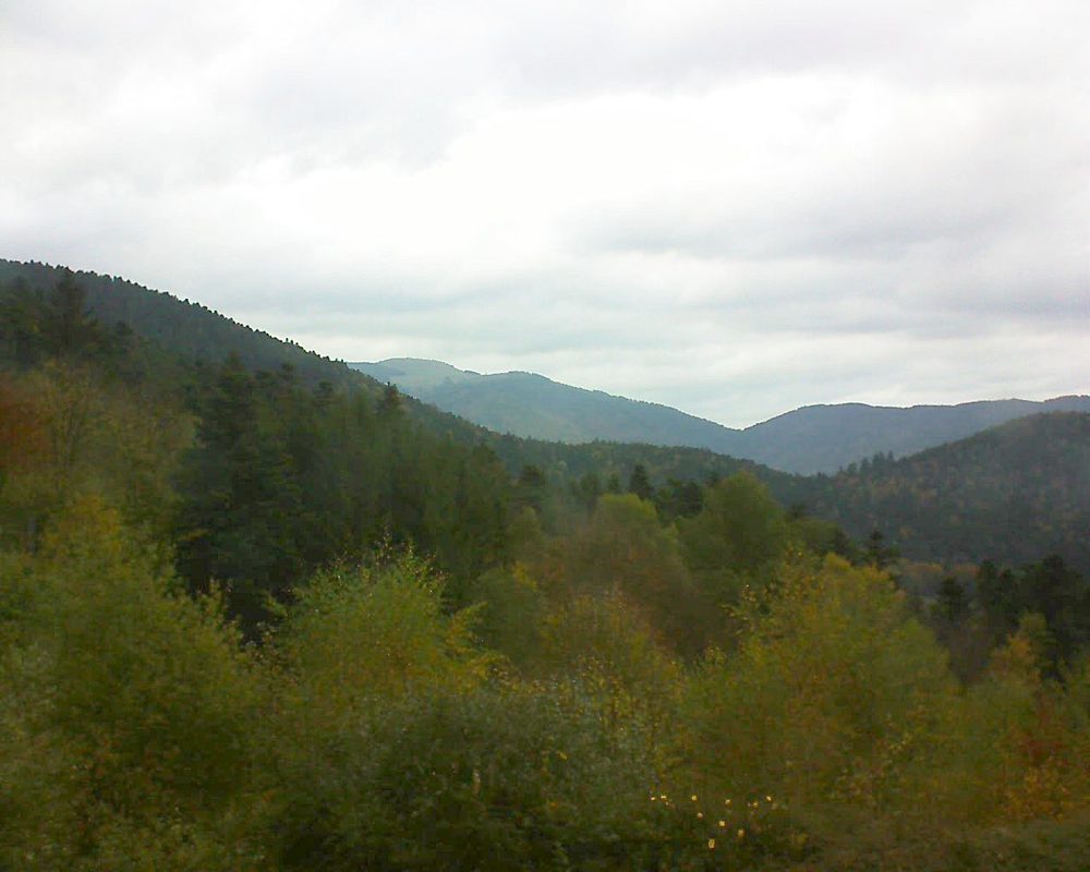 Le petit ballon vu depuis le Domaine Langmatt à Murbach le 20.10.2017 à 17:30 Le petit ballon (Alsace, Vosges) le 20.10.2017 à 17:30