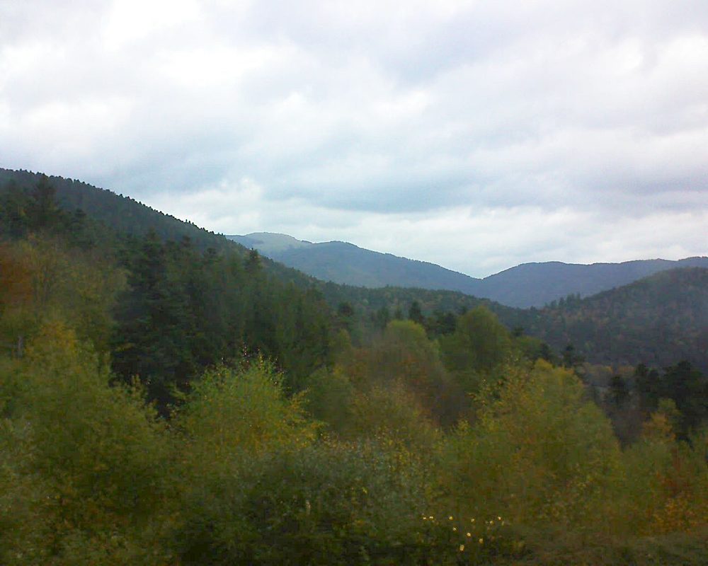 Le petit ballon vu depuis le Domaine Langmatt à Murbach le 20.10.2017 à 17:45 Le petit ballon (Alsace, Vosges) le 20.10.2017 à 17:45