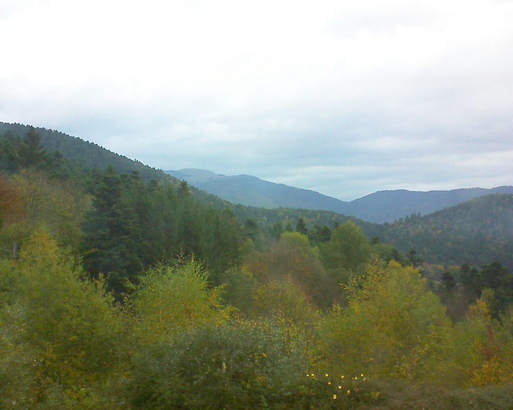 Le petit ballon vu depuis le Domaine Langmatt à Murbach le 20.10.2017 à 18:00 Le petit ballon (Alsace, Vosges) le 20.10.2017 à 18:00