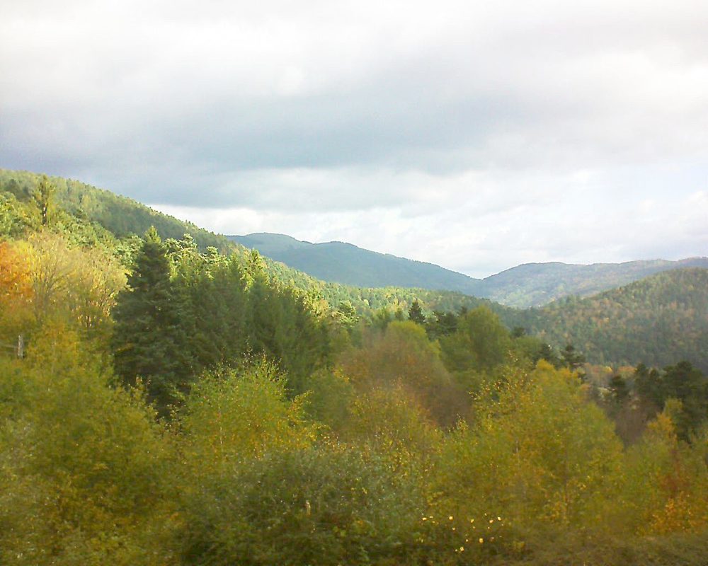 Le petit ballon vu depuis le Domaine Langmatt à Murbach le 21.10.2017 à 10:30 Le petit ballon (Alsace, Vosges) le 21.10.2017 à 10:30