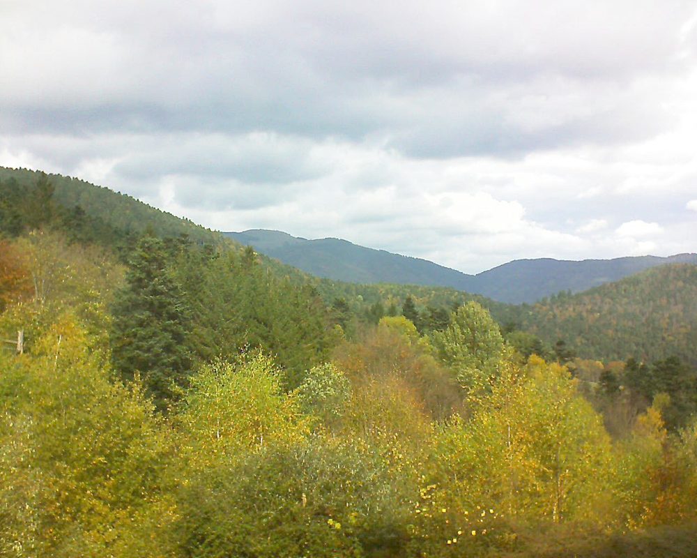 Le petit ballon vu depuis le Domaine Langmatt à Murbach le 21.10.2017 à 12:45 Le petit ballon (Alsace, Vosges) le 21.10.2017 à 12:45
