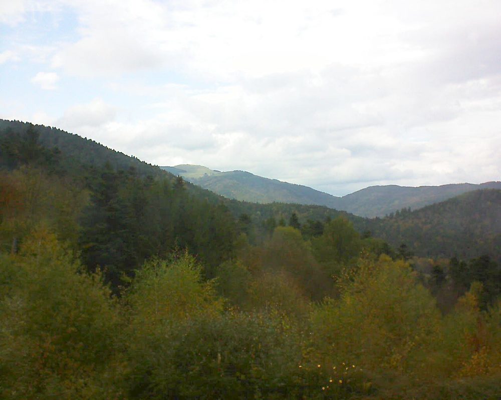 Le petit ballon vu depuis le Domaine Langmatt à Murbach le 21.10.2017 à 15:30 Le petit ballon (Alsace, Vosges) le 21.10.2017 à 15:30