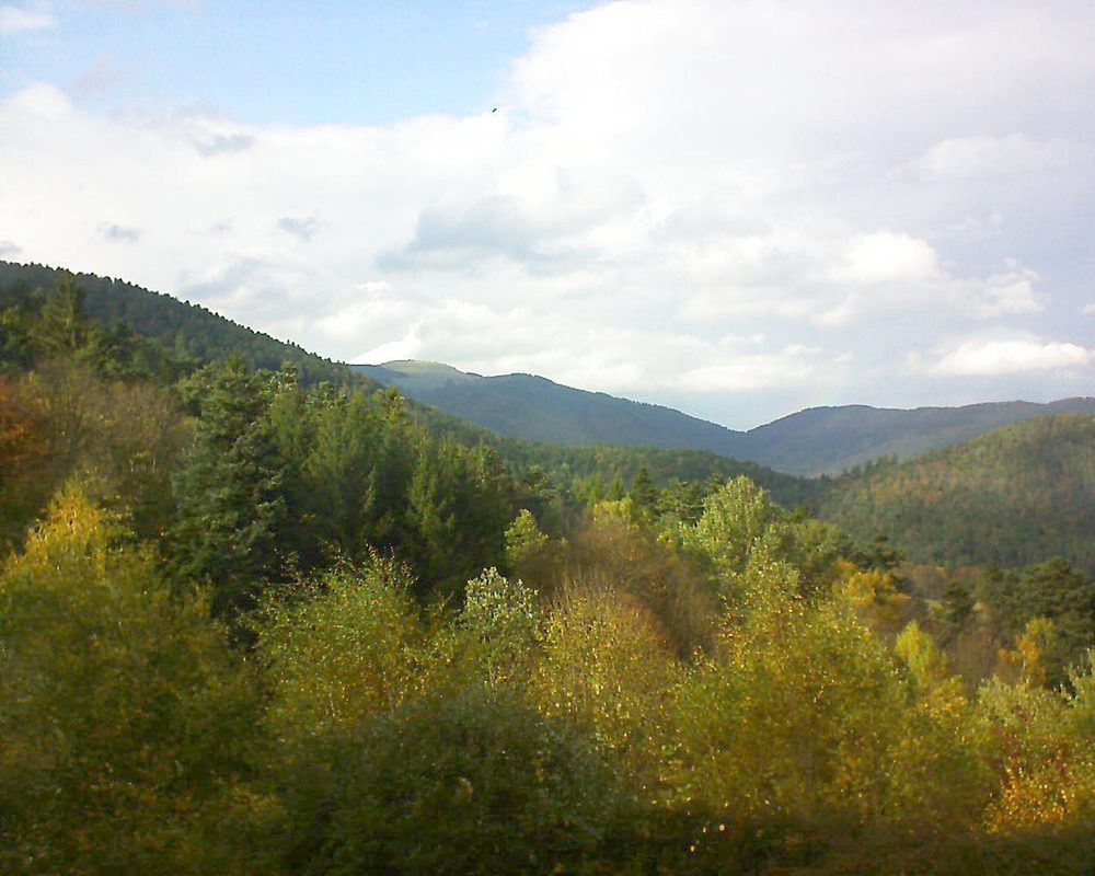 Le petit ballon vu depuis le Domaine Langmatt à Murbach le 21.10.2017 à 16:00 Le petit ballon (Alsace, Vosges) le 21.10.2017 à 16:00