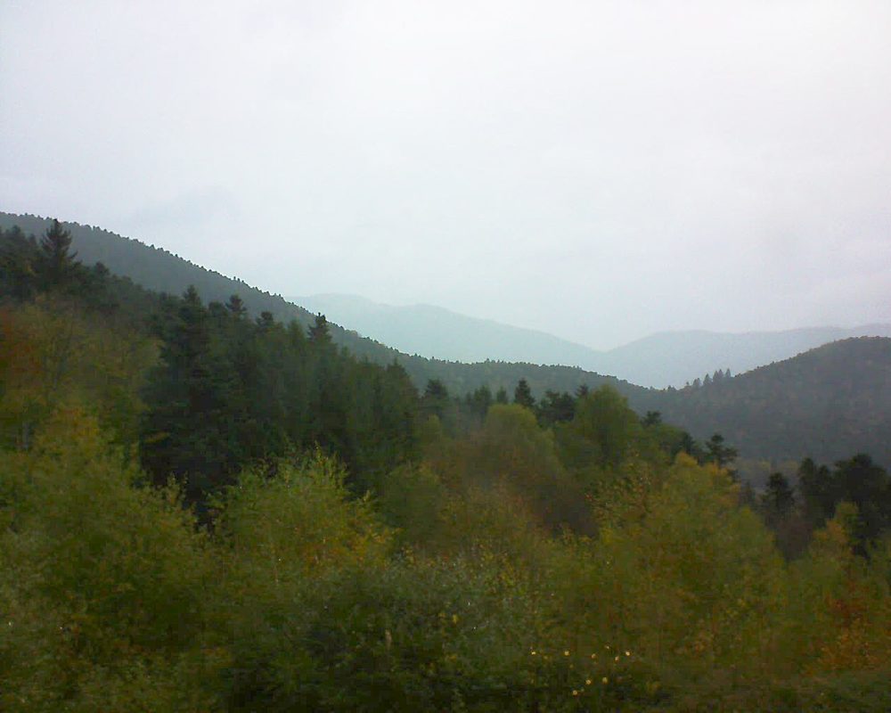 Le petit ballon vu depuis le Domaine Langmatt à Murbach le 21.10.2017 à 16:45 Le petit ballon (Alsace, Vosges) le 21.10.2017 à 16:45