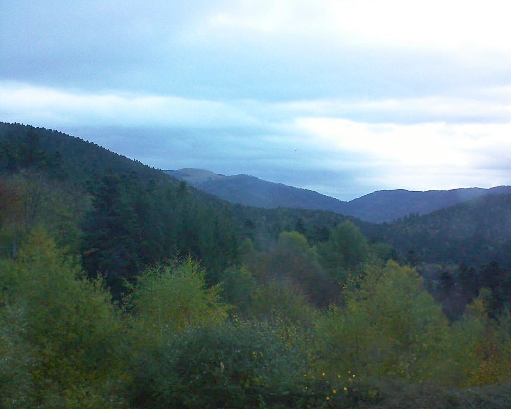 Le petit ballon vu depuis le Domaine Langmatt à Murbach le 21.10.2017 à 18:15 Le petit ballon (Alsace, Vosges) le 21.10.2017 à 18:15