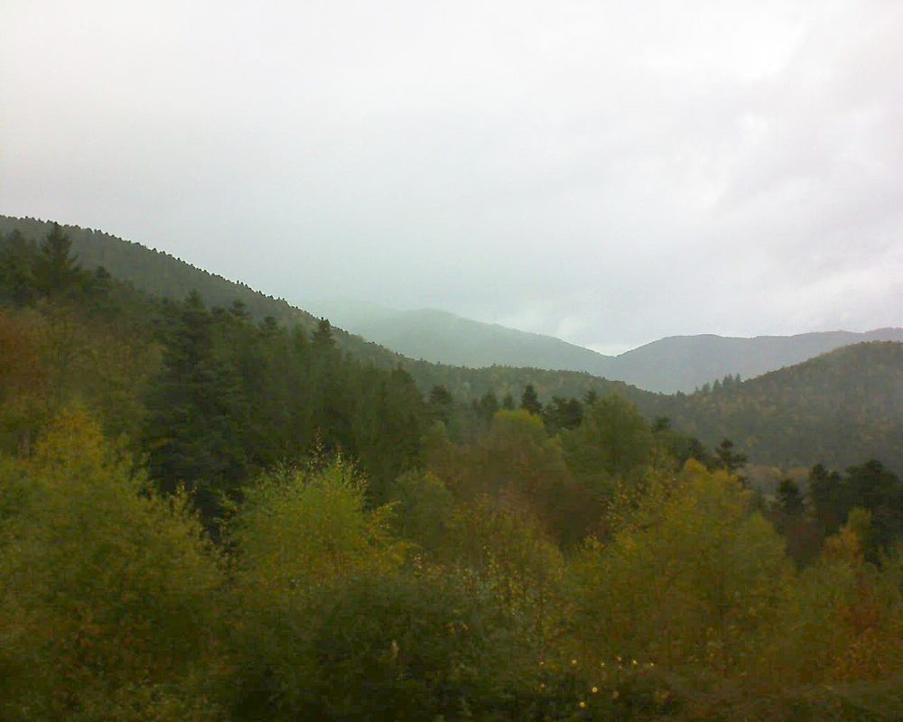 Le petit ballon vu depuis le Domaine Langmatt à Murbach le 22.10.2017 à 11:45 Le petit ballon (Alsace, Vosges) le 22.10.2017 à 11:45