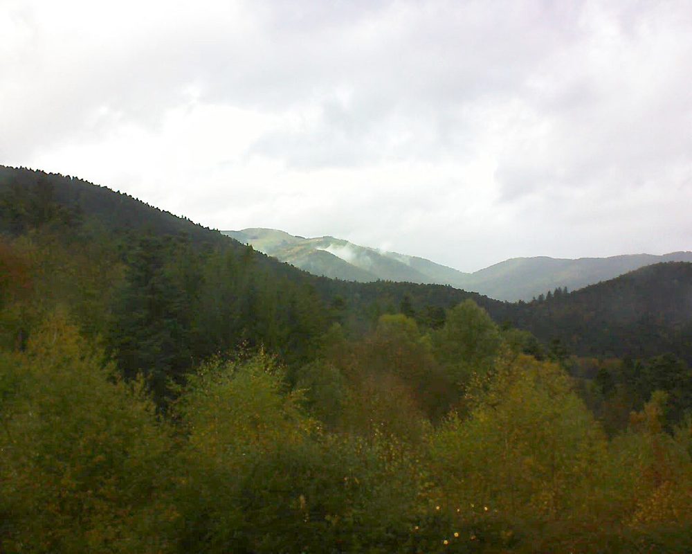 Le petit ballon vu depuis le Domaine Langmatt à Murbach le 22.10.2017 à 14:30 Le petit ballon (Alsace, Vosges) le 22.10.2017 à 14:30