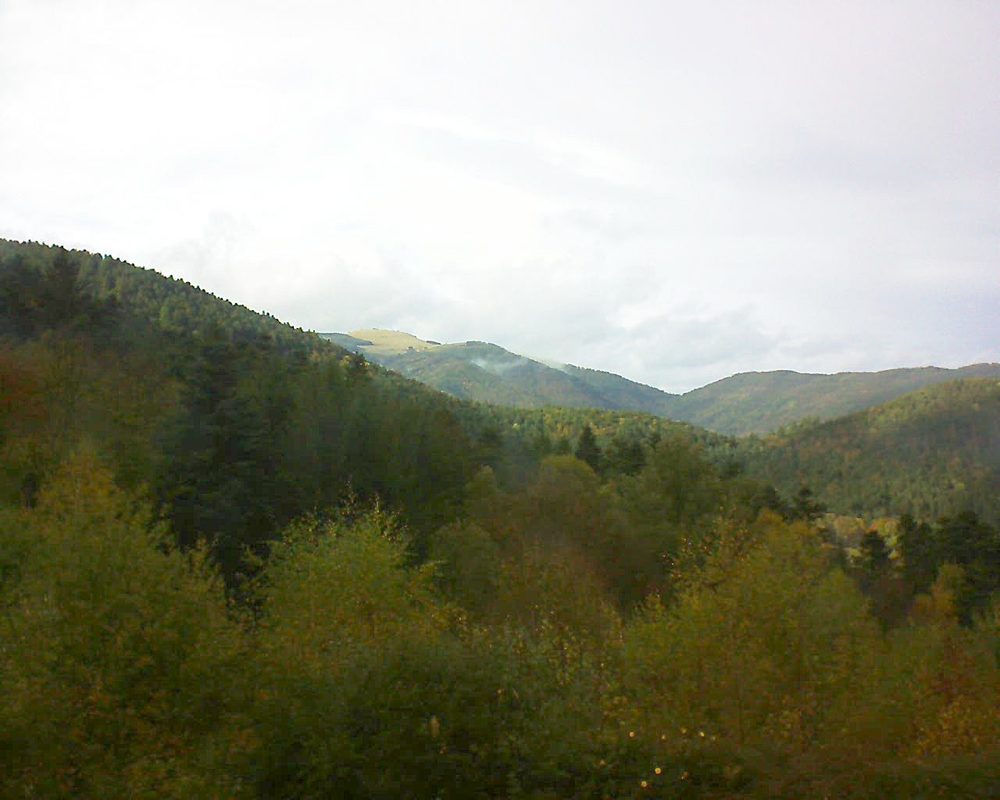 Le petit ballon vu depuis le Domaine Langmatt à Murbach le 22.10.2017 à 16:15 Le petit ballon (Alsace, Vosges) le 22.10.2017 à 16:15
