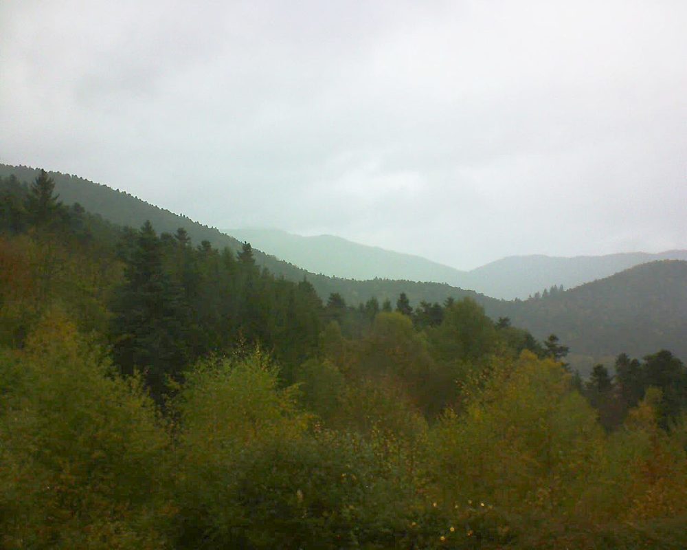 Le petit ballon vu depuis le Domaine Langmatt à Murbach le 22.10.2017 à 17:30 Le petit ballon (Alsace, Vosges) le 22.10.2017 à 17:30