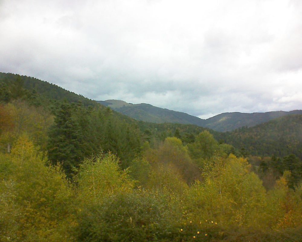 Le petit ballon vu depuis le Domaine Langmatt à Murbach le 23.10.2017 à 12:45 Le petit ballon (Alsace, Vosges) le 23.10.2017 à 12:45