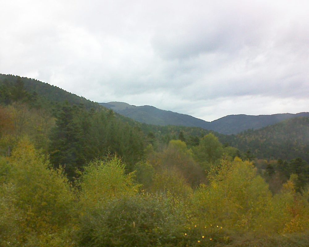 Le petit ballon vu depuis le Domaine Langmatt à Murbach le 23.10.2017 à 14:45 Le petit ballon (Alsace, Vosges) le 23.10.2017 à 14:45