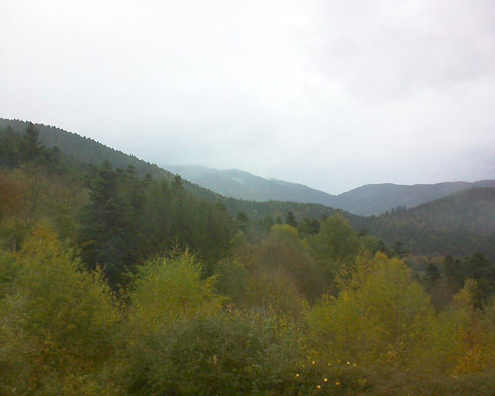 Le petit ballon vu depuis le Domaine Langmatt à Murbach le 23.10.2017 à 16:30 Le petit ballon (Alsace, Vosges) le 23.10.2017 à 16:30