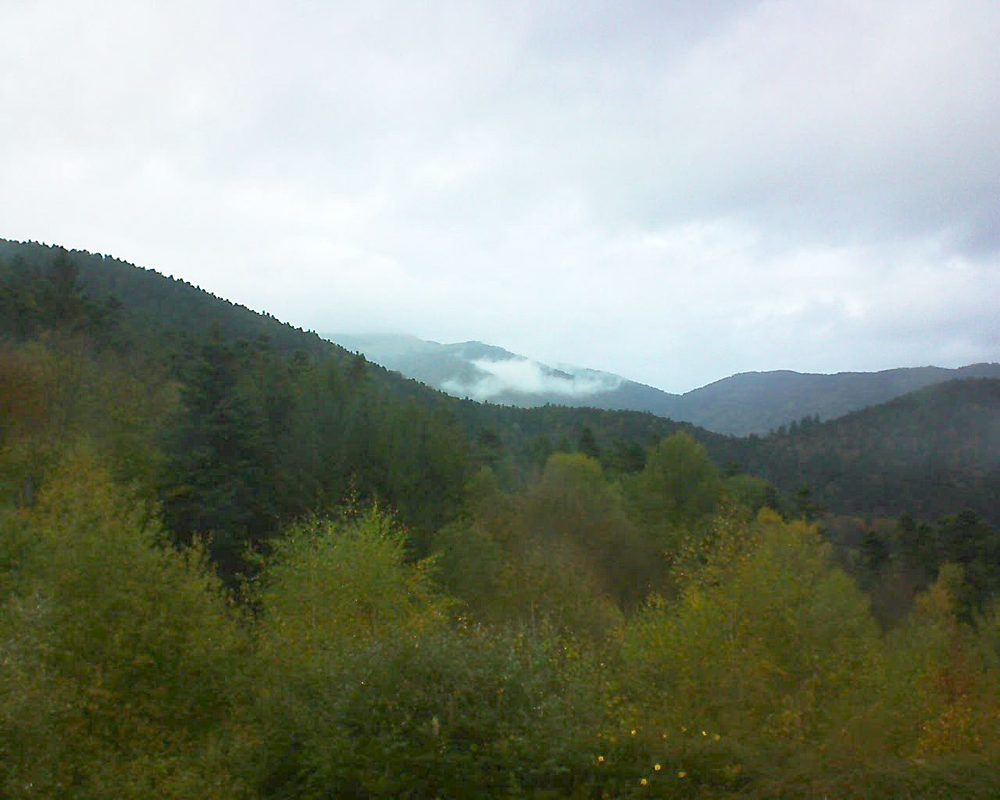 Le petit ballon vu depuis le Domaine Langmatt à Murbach le 23.10.2017 à 17:30 Le petit ballon (Alsace, Vosges) le 23.10.2017 à 17:30