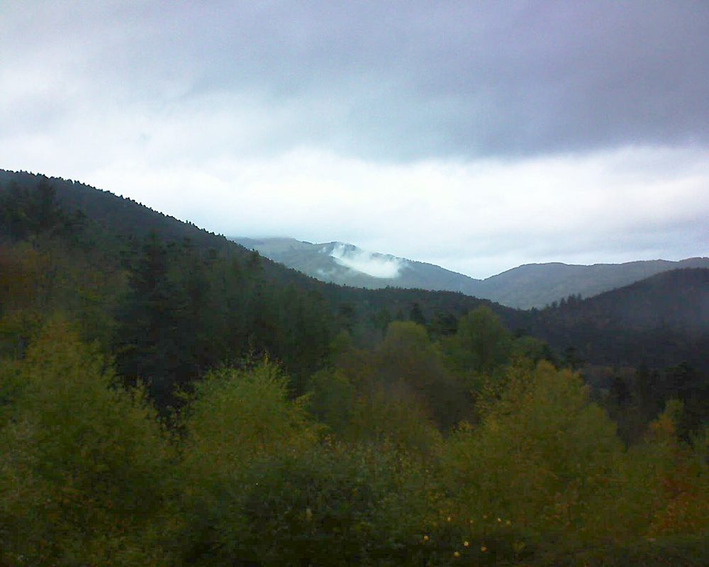 Le petit ballon vu depuis le Domaine Langmatt à Murbach le 23.10.2017 à 18:15 Le petit ballon (Alsace, Vosges) le 23.10.2017 à 18:15