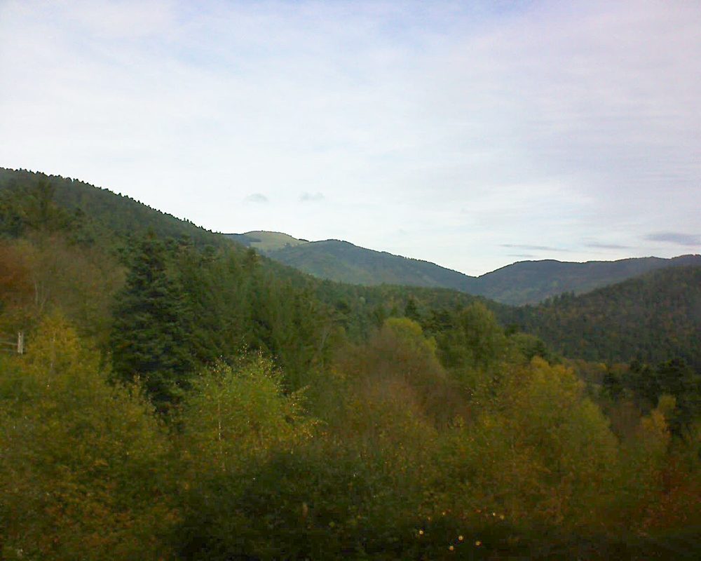 Le petit ballon vu depuis le Domaine Langmatt à Murbach le 24.10.2017 à 11:45 Le petit ballon (Alsace, Vosges) le 24.10.2017 à 11:45