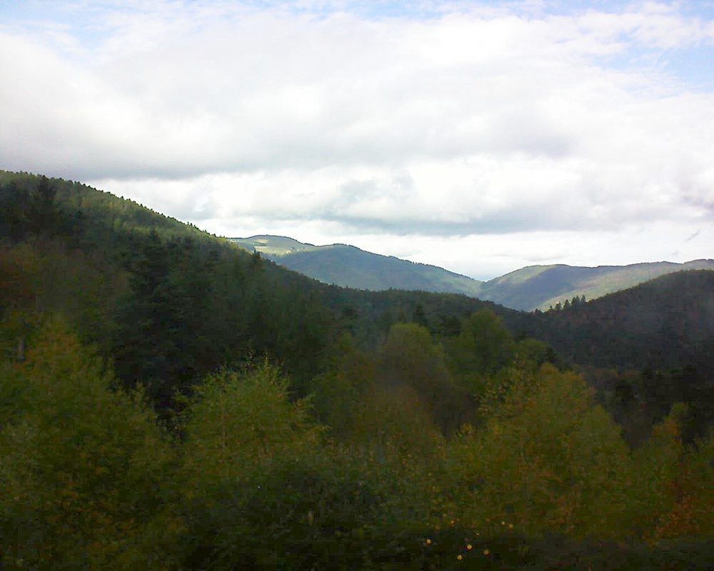 Le petit ballon vu depuis le Domaine Langmatt à Murbach le 24.10.2017 à 13:45 Le petit ballon (Alsace, Vosges) le 24.10.2017 à 13:45
