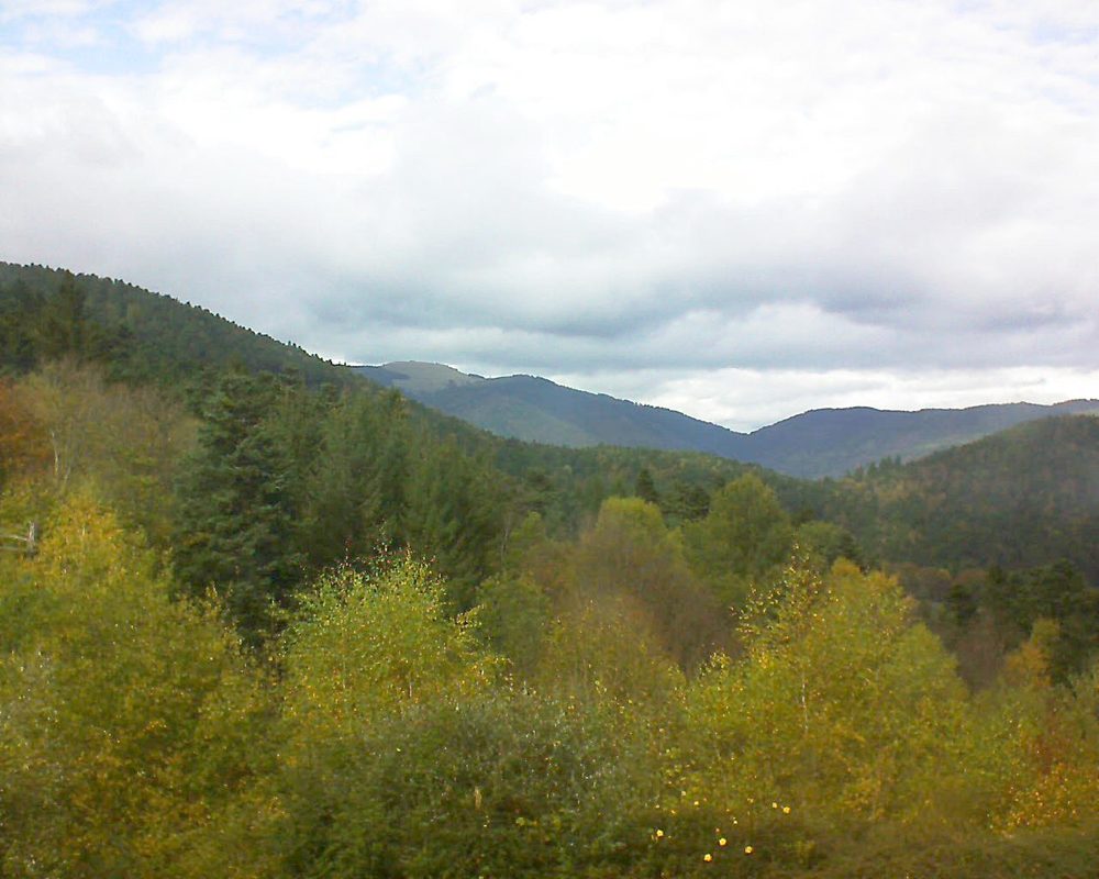 Le petit ballon vu depuis le Domaine Langmatt à Murbach le 24.10.2017 à 14:15 Le petit ballon (Alsace, Vosges) le 24.10.2017 à 14:15