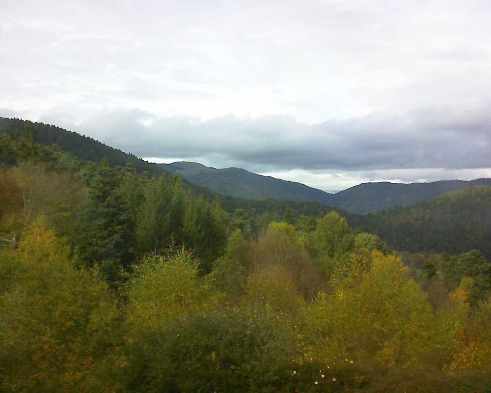 Le petit ballon vu depuis le Domaine Langmatt à Murbach le 24.10.2017 à 15:15 Le petit ballon (Alsace, Vosges) le 24.10.2017 à 15:15