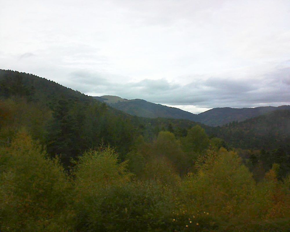 Le petit ballon vu depuis le Domaine Langmatt à Murbach le 24.10.2017 à 15:30 Le petit ballon (Alsace, Vosges) le 24.10.2017 à 15:30