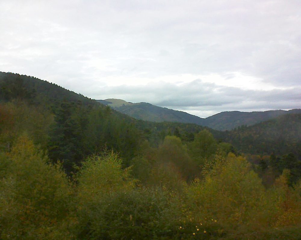 Le petit ballon vu depuis le Domaine Langmatt à Murbach le 24.10.2017 à 15:45 Le petit ballon (Alsace, Vosges) le 24.10.2017 à 15:45