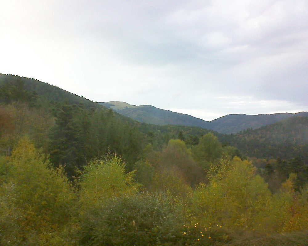 Le petit ballon vu depuis le Domaine Langmatt à Murbach le 24.10.2017 à 17:30 Le petit ballon (Alsace, Vosges) le 24.10.2017 à 17:30