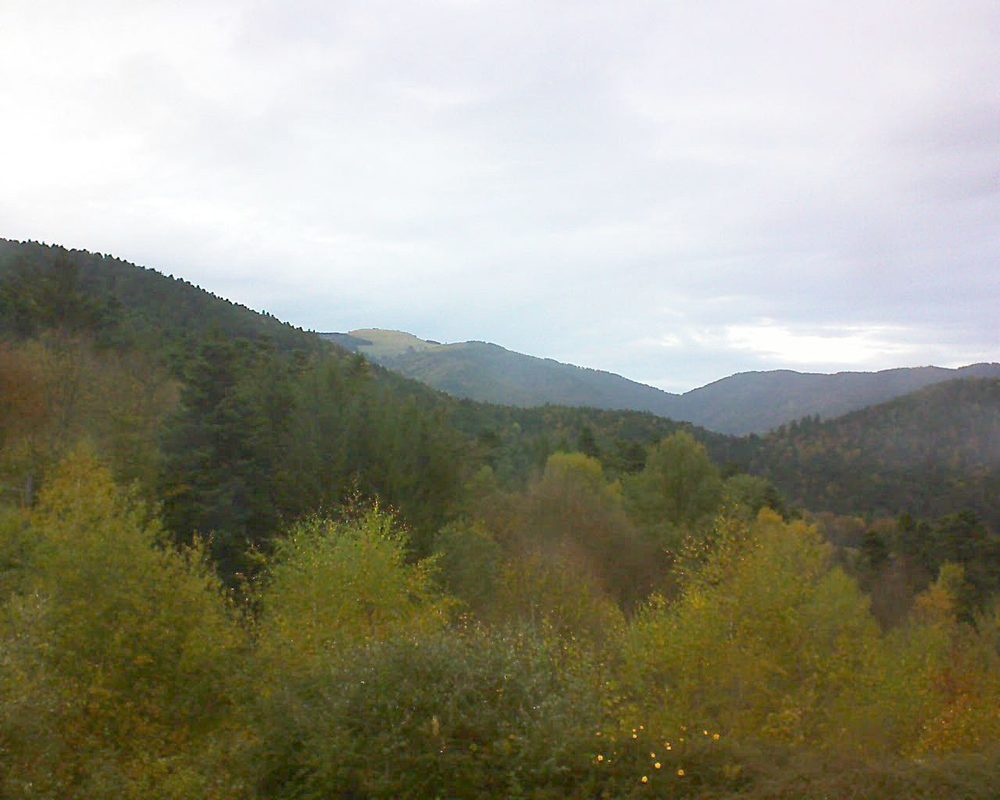 Le petit ballon vu depuis le Domaine Langmatt à Murbach le 24.10.2017 à 17:45 Le petit ballon (Alsace, Vosges) le 24.10.2017 à 17:45